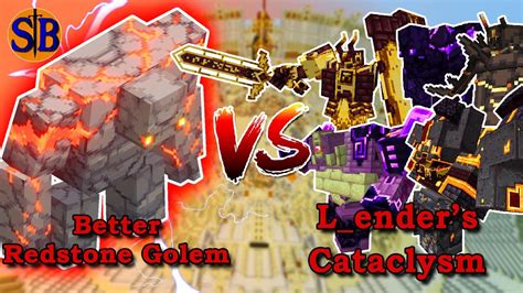 Super Redstone Golem Vs L Ender S Cataclysm Minecraft Mob Battle