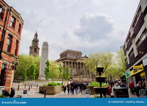 Shoppers In Market Square Preston Editorial Stock Photo Image Of