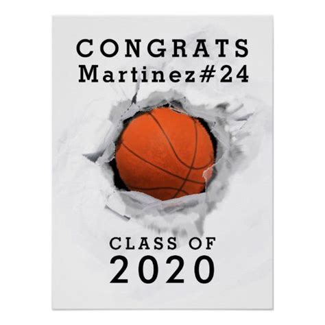 Basketball Graduation Poster Zazzle Graduation Poster Basketball