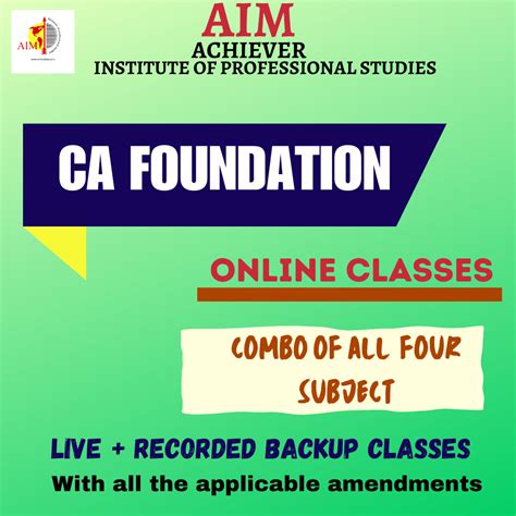 Ca Foundation Online Classes Best Ca Coaching