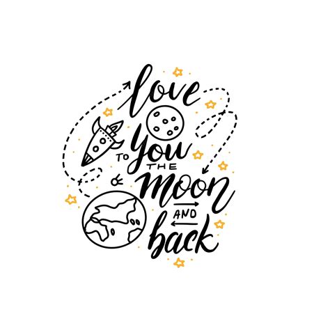 Premium Vector Love You To The Moon And Back