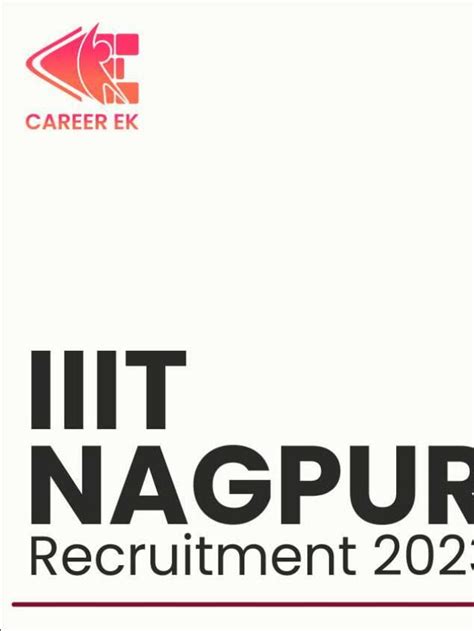 Iiit Nagpur Recruitment Careerek