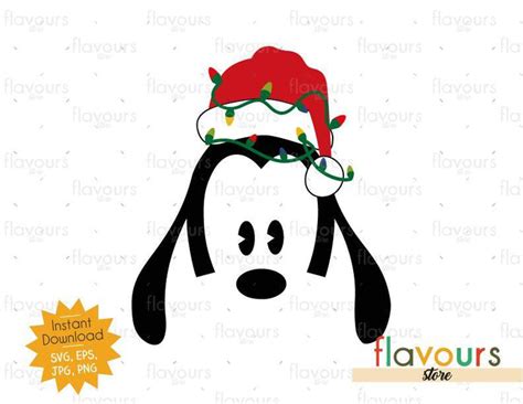 Goofy Christmas Hat And Lights Svg Cut File Flavoursstore