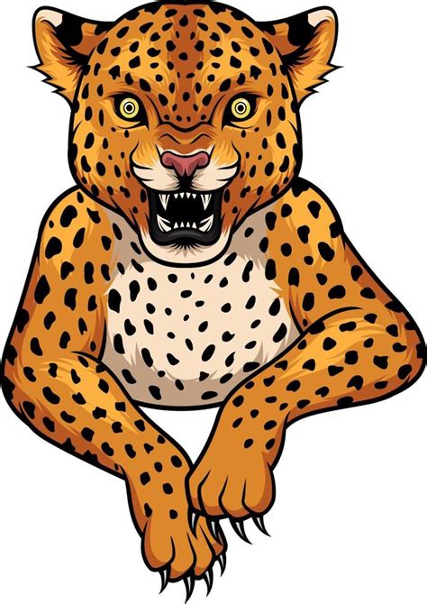 Cartoon Leopard mascot 20003621 Vector Art at Vecteezy