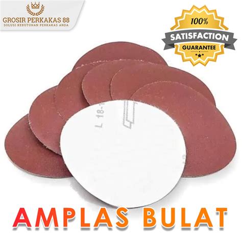 Jual Amplas Bulat Gerinda Kayu Velcro 4 Inch Ampelas Grinda Kertas