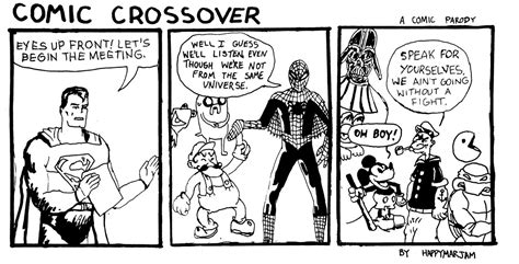 My Comic Crossover Comic Strip In Black And White By Happymarjam On