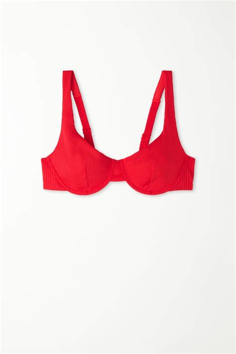 Reggiseno Bikini Balconcino Microfibra Riciclata A Costine Balconcino Donna Tezenis Saldi
