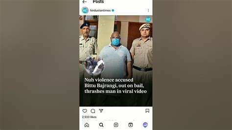 Nuh Violence Accused Bittu Bajrangi Out On Bail Thriss Man In A Viral