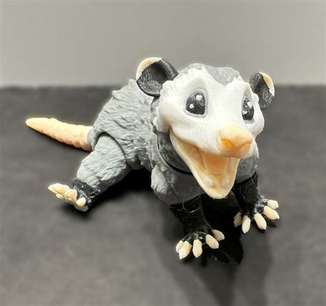 3D Printed Opossum Flexi Fidget Toy Design By Matmire Makes Etsy