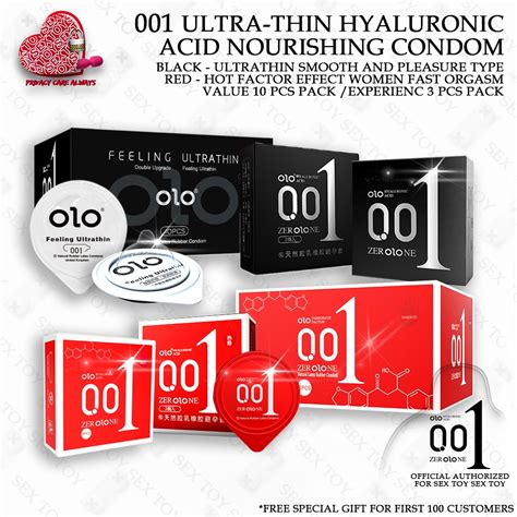 001 Ultra Thin Hyaluronic Acid Nourishing Condom Official OLO