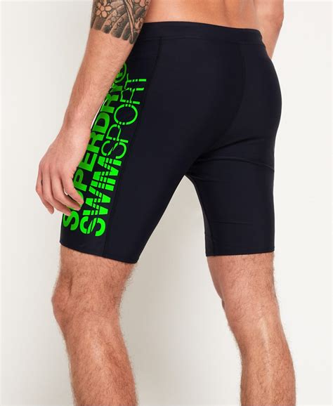 Mens Sport Swim Stretch Shorts In Darkest Navy Superdry