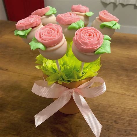 Flower Cake Pops Rose Cake Pops Cake Pop Bouquet Rose Bouquet