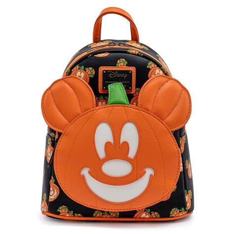 Disney Stitch Pumpkin Loungefly Mini Backpack Town Green