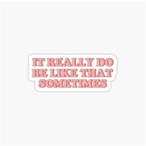 "be like that" Sticker for Sale by egrau | Redbubble