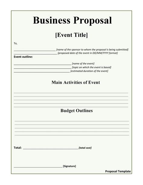 Printable Business Proposal Template | Templateral