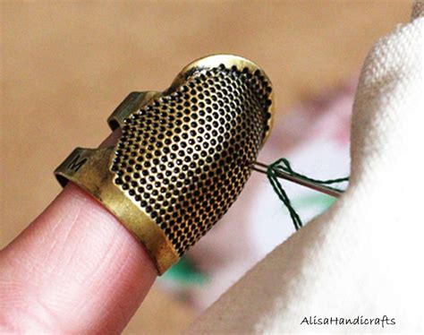 Retro Handworking Sewing Thimble Finger Protector Needlework Etsy