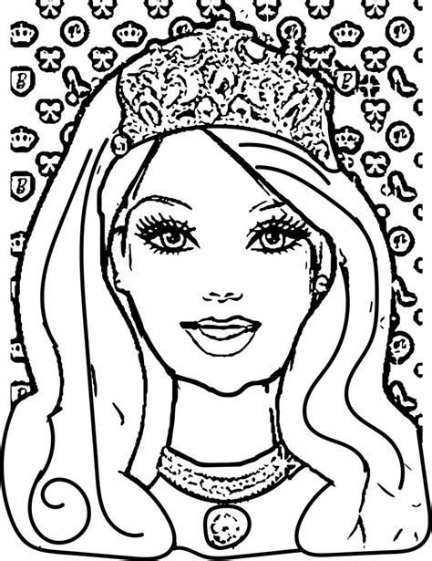 Easy Barbie Coloring Pages At Free Printable