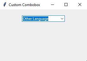 Creating A Custom Combobox In Python With Tkinter