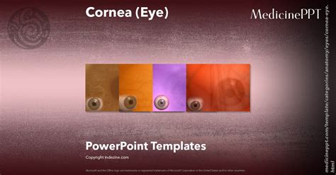 Cornea Eye Medicine Powerpoint Templates