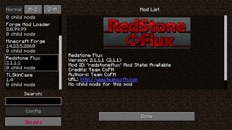 Redstone Flux Mod Library Cofh Core Minecraft