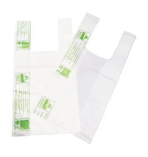 Printed D Cut Compostable Biodegradable Plastic Bags For Shopping