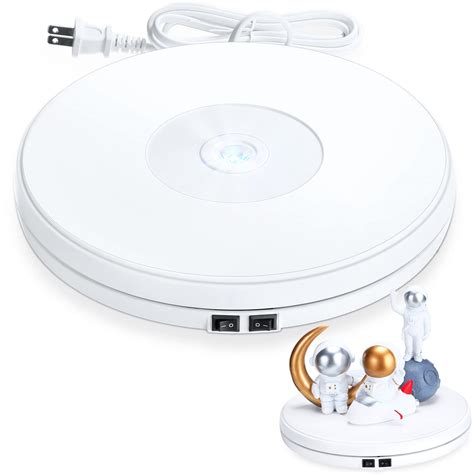 Buy White Electric Inch Rotating Turntable Display Stand With Led