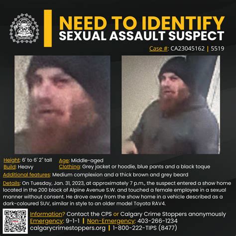 Calgary Police Searching For Suspect Following Sexual Assault In Show