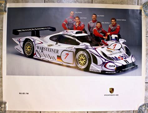 Porsche 911 Gt1 1998 Poster From 1998 Vintage Cars