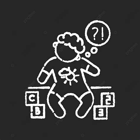 Developmental Vector Hd Images Developmental Delay Chalk White Icon On