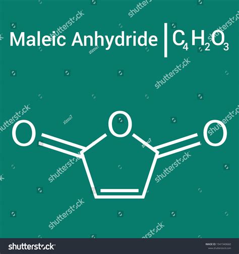 Chemical Structure Maleic Anhydride C4h2o3 Stock Vector Royalty Free