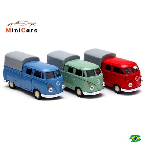 Miniatura Volkswagen Kombi Perua Pick up Capota Carrinho Coleção