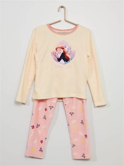 Pyjama Polaire Reine Des Neiges Beige Rose Kiabi