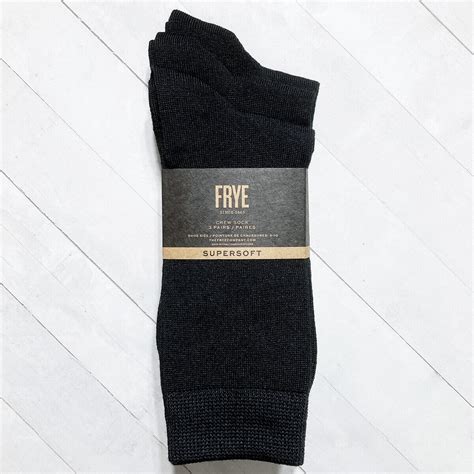 Frye Supersoft Crew Socks 6 Pair Womens 5 10 Heather Brown Black Gray