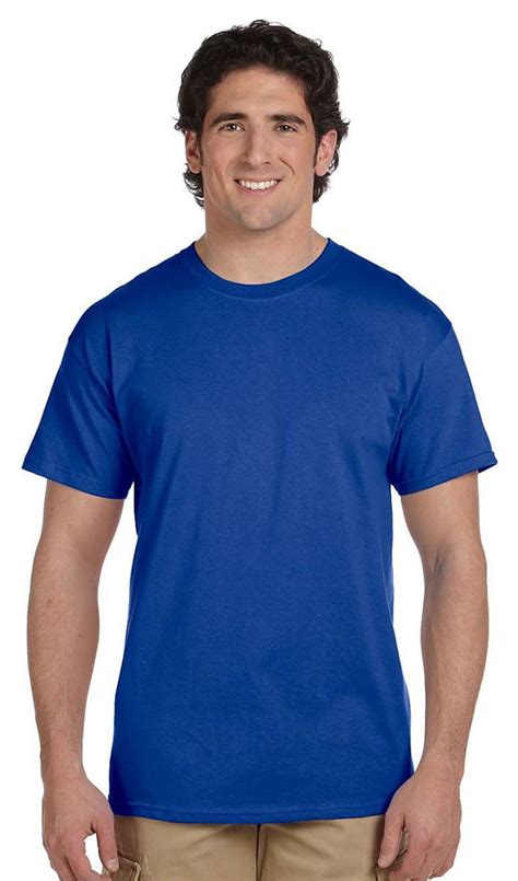 Hanes Mens Comfortblend Ecosmart Crewneck T Shirt Pack Of 3 3 Deep Royal