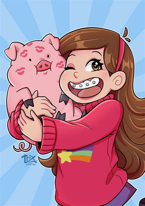 Mabel and Waddles by trixilustra on DeviantArt