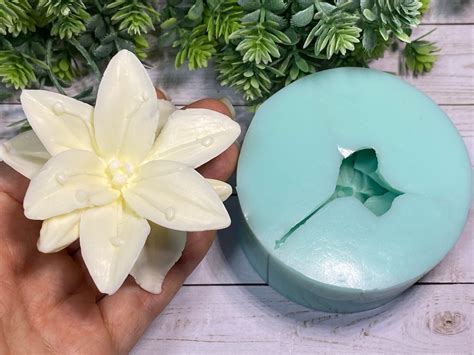 Lily 3d Mold Silicone Mold Lily Flower Mold Soap Mold Candle Etsy