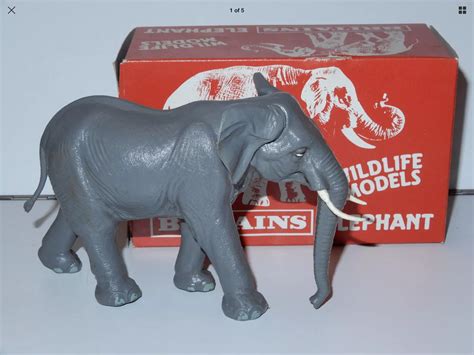 Rare Vintage African Bull Elephant Zoo Toys Farm Toys Bull Elephant