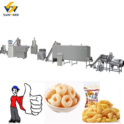 Automatic Corn Puff Snack Machine Breakfast Cereal Processing Line