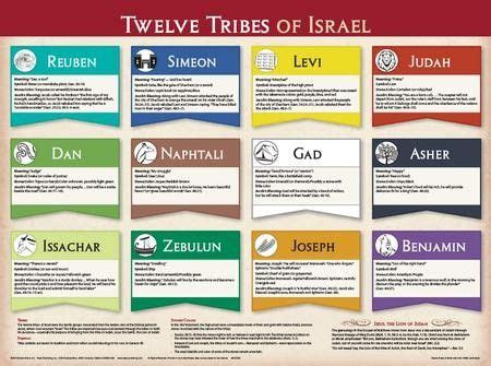 Twelve Tribes of Israel Laminated Wall Chart | Bible study scripture ...