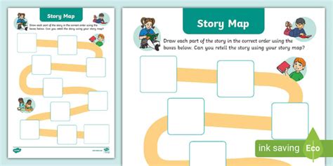 Story Map Template Teacher Made Twinkl