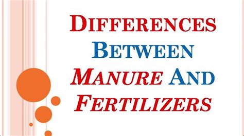 Manure Vs Fertilizers Whats The Difference Notesjobsin Youtube