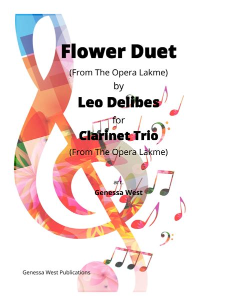 Flower Duet By Delibes For Flute Trio Arr Genessa West Sheet Music