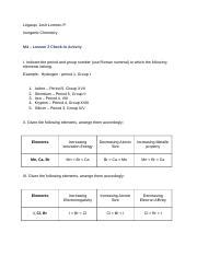 Legaspi M4 Lesson 2 Docx Legaspi Josh Lorenzo P Inorganic Chemistry