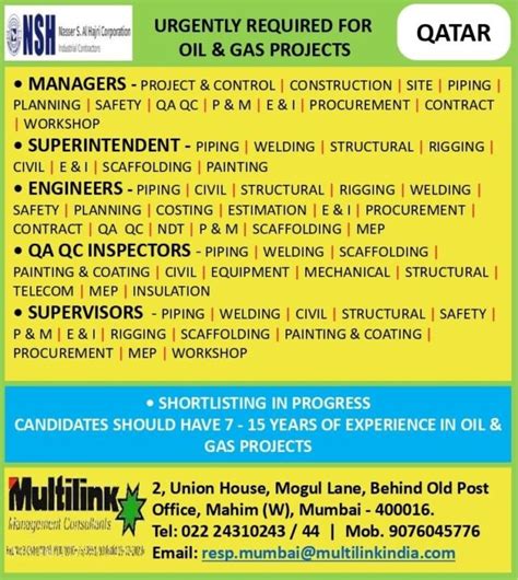 Nasser Al Hajri Qatar Jobs Vacancy Large Recruitment