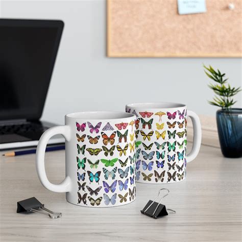 11oz Butterfly Mug Butterfly Coffee Mug Butterfly Cup Moth Mug Etsy