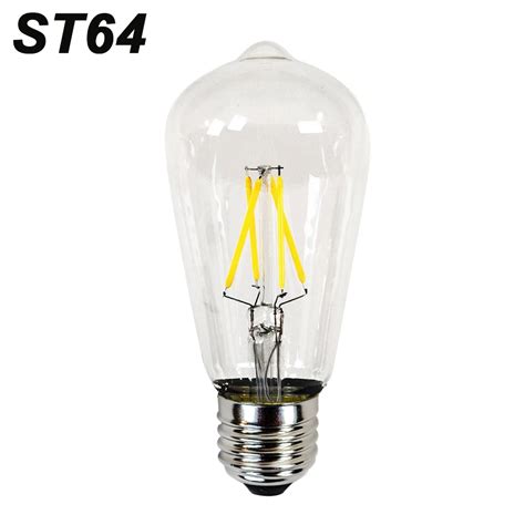 E27 St64 Antique Led Edison Bulb 220v 240v Retro Led Filament Light Vintage Led Glass Bulb Lamp