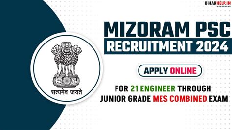 Mizoram Psc Recruitment Apply Online For Engineer Through