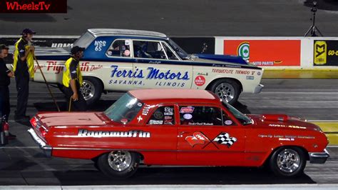 Drag Racing Nostalgia Super Stock Cars At Route 66 Raceway Drag