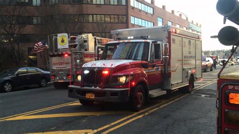 FDNY EMS LSU1 RESPONDING INTO A 10 77 HIGH RISE FIRE ON WEST 42ND