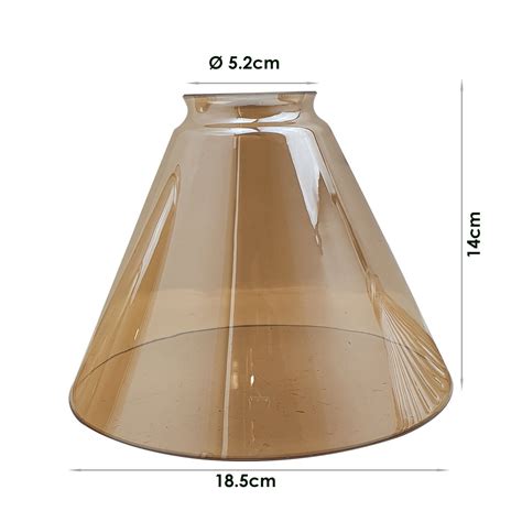 Modern Ceiling Light Shades Amber Glass Lamp Shape Easy Fit Replacement Shades Ebay